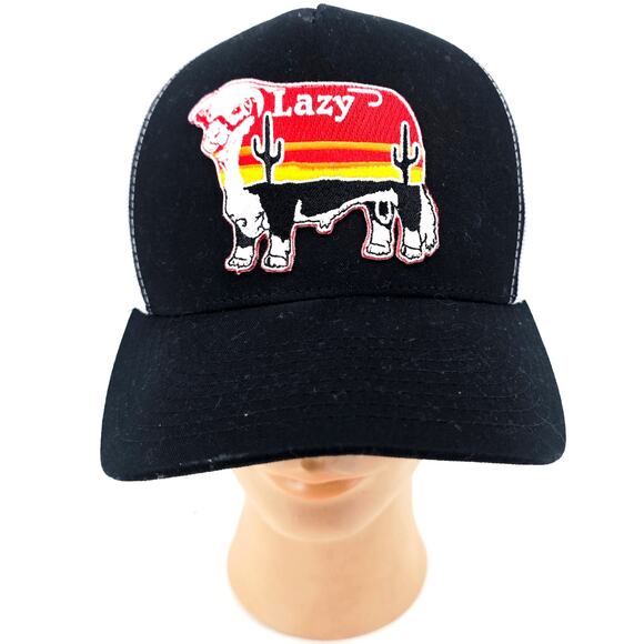 The Classics Other - Lazy J Ranch Wear Men's Sunset Cow Patch Mesh-Back Ball Cap One Size